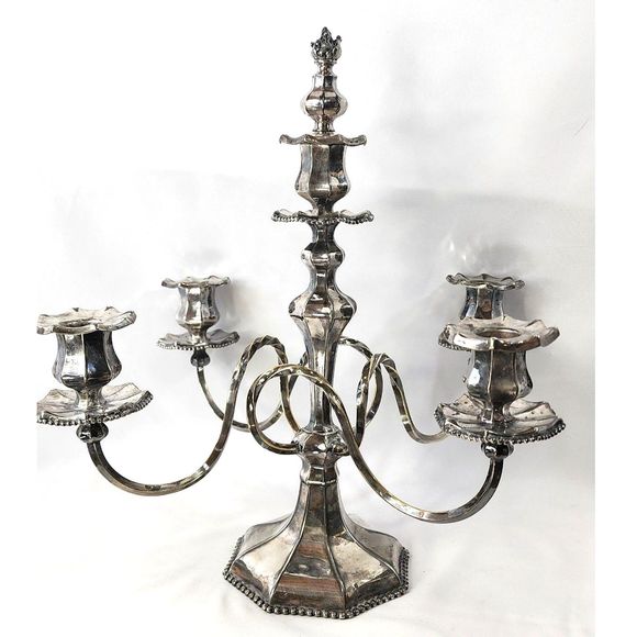 VINTAGE Reed & Barton Five-Socle Silver Plated Candelabrum #736 - Picture 1 of 11